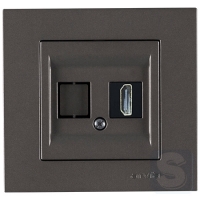 Розетка HDMI Arvia Electric KAREN Антрацит (20 06 2000 250)